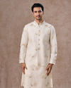 Warm White Elegance Nehru Jacket